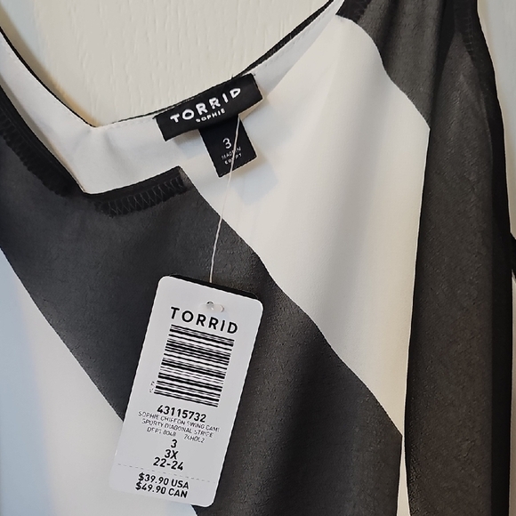 Torrid Sophie Monochrome Striped Camisole - Picture 2 of 2
